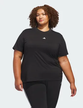 T-SHIRT ESSENTIALS SMALL LOGO 4X Black / White - Adidas - FashionsVida