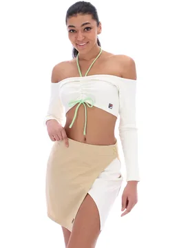 Frankie Long Sleeve Crop Top - XS - FILA - FashionsVida