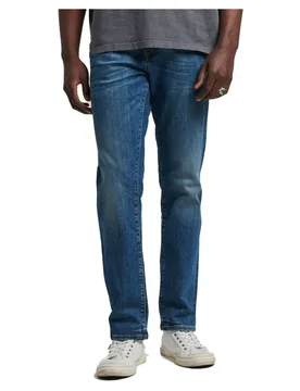 Jeans Vintage Slim Straight Fit Mercer Mid Blue 28 - Superdry - FashionsVida