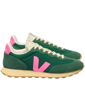 Sneakers légères et respirantes - Rio Branco II Poker Sari en Cuir - Taille 38 - Vert - Veja Fair Trade - FashionsVida