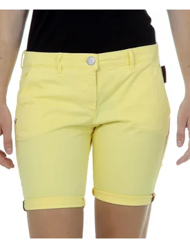 Womens Shorts Yellow Safia Cotton - Size 27 (Waist) - Andrew Charles By Andy Hilfiger - FashionsVida