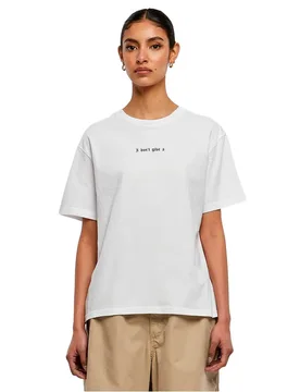 Maglietta A Maniche Corte I Don´t Give A F White 4XL - Miss Tee - FashionsVida