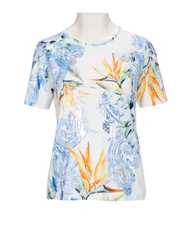 Rdh.-Shirt, 1/2 Arm, Druck female - 38 - FashionsVida