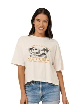 T-shirt à Manches Courtes Charter Skimmer Off White S - Salty Crew - FashionsVida