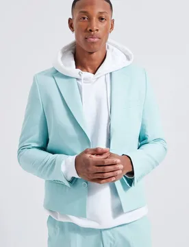 Herren Blazer In Entspannter Passform Blue Größe 40 - boohooMAN - FashionsVida