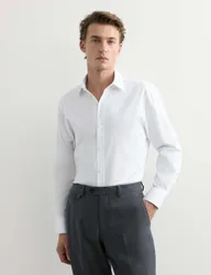 Regular Fit Pure Cotton Luxury Oxford Shirt White male