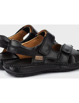 Sandalias planas de hombre de piel marrón - Pikolinos - FashionsVida