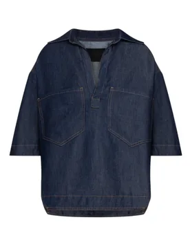 Camicie donna - camicia regular in denim - blu - Dondup - FashionsVida