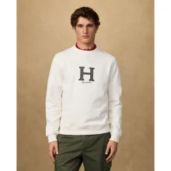 Sudadera de hombre de algodón y logo central tallas grandes