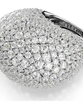 Anello cocktail Sublima, Grande, Bianco, Placcato rodio 50-55 - Swarovski - FashionsVida