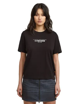 T-shirt à Manches Courtes D27976-c336 Dark Black L - G-Star - FashionsVida