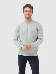Gunn Pure Cotton Crew Neck Jumper Grey male