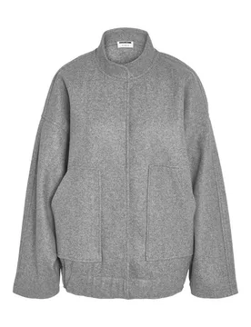Bomberjacke - NMHALSTON L/S BOMBER JACKET WVN NOOS - XS bis L - für Damen - Größe L - grau - Frauen - female - Noisy may - FashionsVida