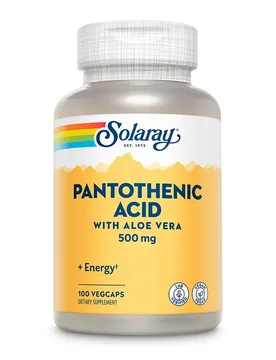 Acide Pantothénique 500mgr 100 Unités - Solaray - FashionsVida