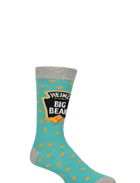 Roys Boys 1 Pair Heinz Baked Beans 'Big Bean' Socks Multi UK 8-11 - Multi Coloured - Size: 8-11 - SockShop - FashionsVida