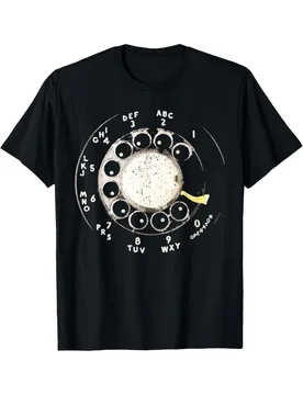 Vintage Rotary Phone Dial pattern design-100% cotton summer casual O-neck short-sleeved men's printed T-shirt - Aliexpress - FashionsVida