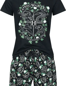 Schlafanzug - Hogwarts - S bis XXL - für Damen - Größe L - schwarz - EMP exklusives Merchandise! - Frauen - female - Harry Potter - FashionsVida
