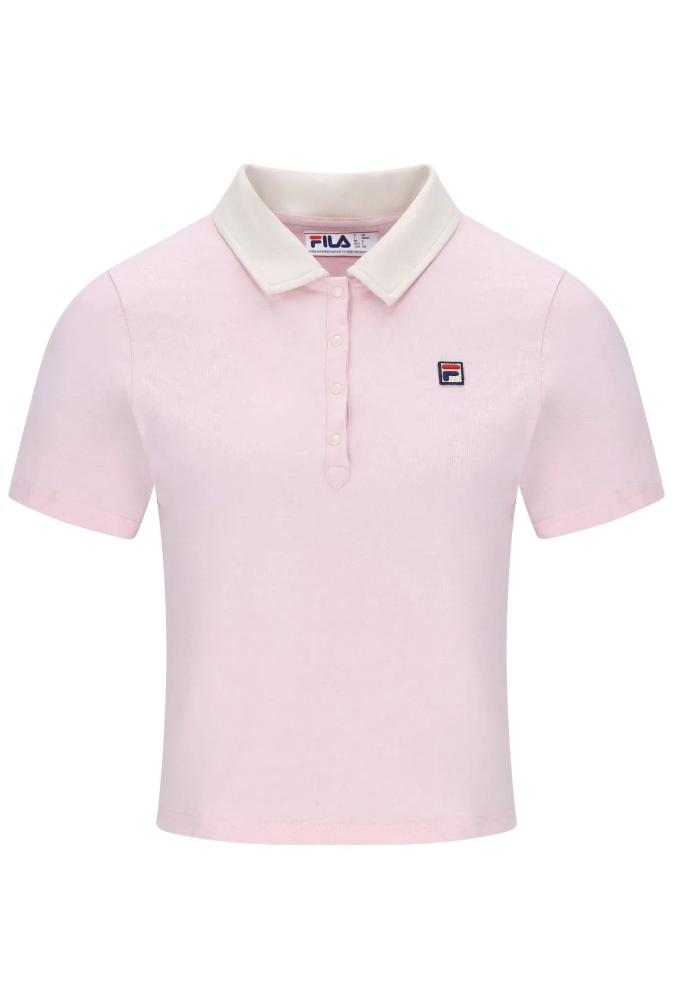 Pale Lilac / Gardenia Callie Fitted Iconic Polo - XS - FILA - FashionsVida