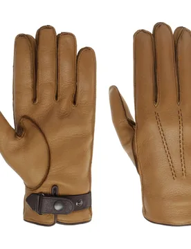Soft Deerskin Gloves by - cognac - Size: 9 HS - Caridei - FashionsVida