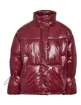 Winterjacke - NMALLIE SHINY PUFFER DD - XS bis XL - für Damen - Größe L - rot - Frauen - female - Noisy may - FashionsVida