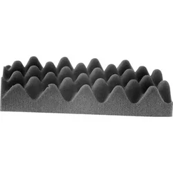 Alveolated Foam Plate Black 100 x 200 x 3 cm unisex