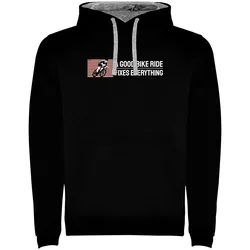 Felpa Con Cappuccio Good Bike Ride Two-colour Black / Grey