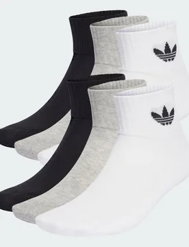 Calzini Mid (6 paia) 46-48 White / Medium Grey Heather / Black - Adidas - FashionsVida