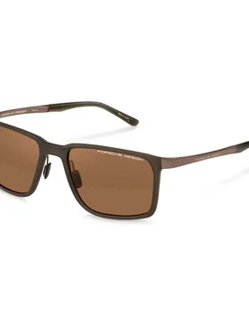Occhiali Da Sole P86002-58c629 58x20x15 Mm Olive / Brown Brown/CAT3 - Porsche design - FashionsVida