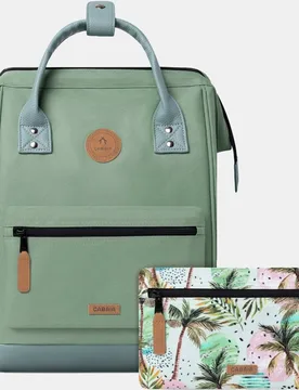 Mochila Seville Medium de poliéster reciclado en verde - Cabaia - FashionsVida