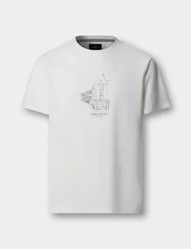 Pure Cotton Graphic T-Shirt White Mix male - Hackett - FashionsVida