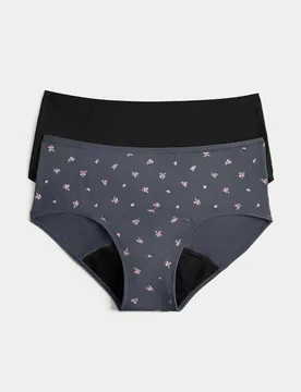 Pack Heavy Absorbency Period Knicker Shorts Carbon female - M&S - FashionsVida