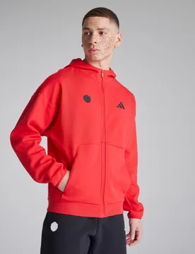 Manchester United x Future Icons Full Zip Hoodie Red S - Adidas - FashionsVida
