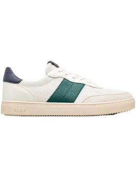 Baskets vegan - Davis White Cactus Navy Green en Coton - Taille 43 - Vert - Clae - FashionsVida
