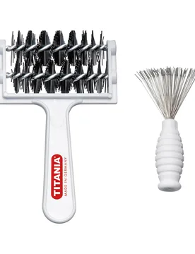 Kamm- und Bürstenreinigungs-Set, 2-teilig weiss silber - Titania - FashionsVida