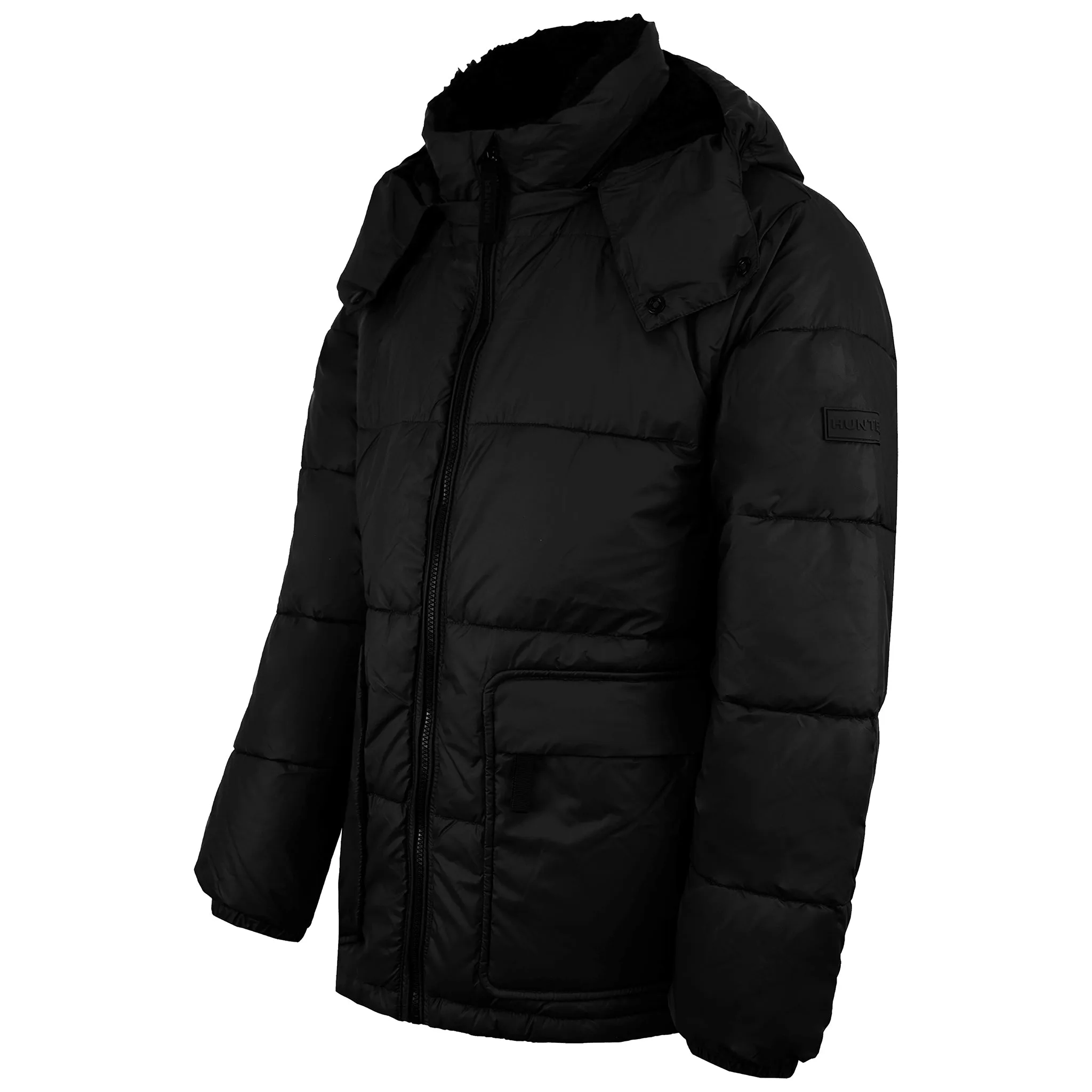 Interpid Mid Mens Black Puffer Coat - Size 2xl - Hunter - FashionsVida
