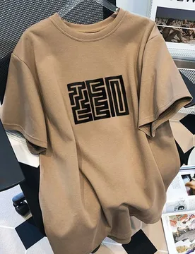 Loose Office Lady Fashion Casual Pullovers Geometric Round Neck Men's Clothing Short Sleeve Comfortable T-Shirts Spring Summer - Aliexpress - FashionsVida