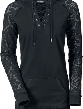 Gothic Kapuzenpullover - Stone Cold - S bis 3XL - für Damen - Größe S - schwarz - Frauen - female - Gothicana by EMP - FashionsVida
