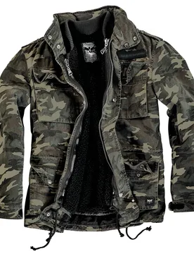 Camouflage/Flecktarn Winterjacke - Army Field Jacket - S bis 7XL - für Männer - Größe 7XL - camouflage - Männer - male - Black Premium by EMP - FashionsVida