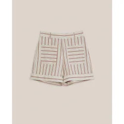 Bermudas de mujer 100% de algodón con rayas
