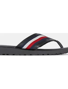 Sandalias hombre en piel con cinta distintiva - Tommy Hilfiger - FashionsVida