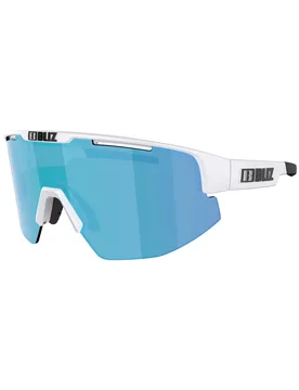 Vielseitige Sonnenbrille Matrix Small Matt White Smoke W Blue Multi Weiß - Bliz - FashionsVida