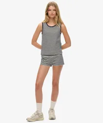 Superdry Damen Athletic Essentials Shorts mit Schmaler Passform White - Größe: 42