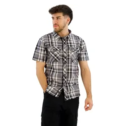 Camicia A Maniche Corte Roadstar Black / Anthracite L