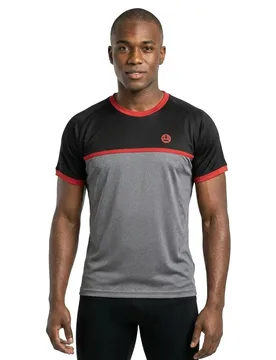 Ares Short Sleeve T-shirt Gray / Black M - Black Crown - FashionsVida
