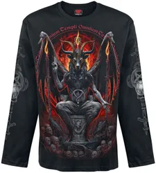 Langarmshirt - Baphomet - M - für Männer - Größe M - schwarz - Männer - male