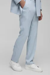 Herren Gerade geschnittene Anzughose mit Kreuz-Applikation Light Blue Größe XS