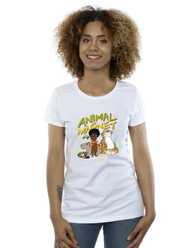 Women's Encanto Animal Magnet Cotton T-Shirt in White Size: Large - White - Size: L - Disney - FashionsVida