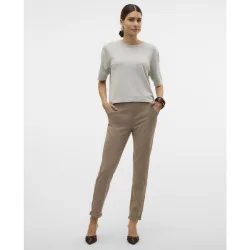 Pantalón de vestir de mujer con cintura elástica