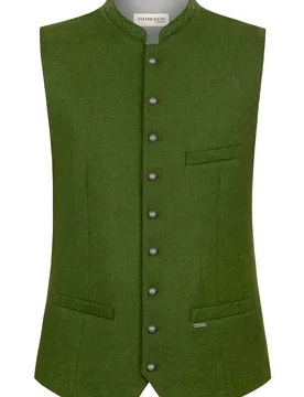Trachtenweste Devito (waldgrün, Gr. 48) von Classics für Herren, Oberteile, 50% Wolle, 25% Viskose, 25% Polyester - Stockerpoint - FashionsVida
