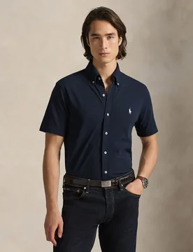 Camisa de hombre manga corta de piqué ultraligero Regular Fit - Polo Ralph Lauren - FashionsVida